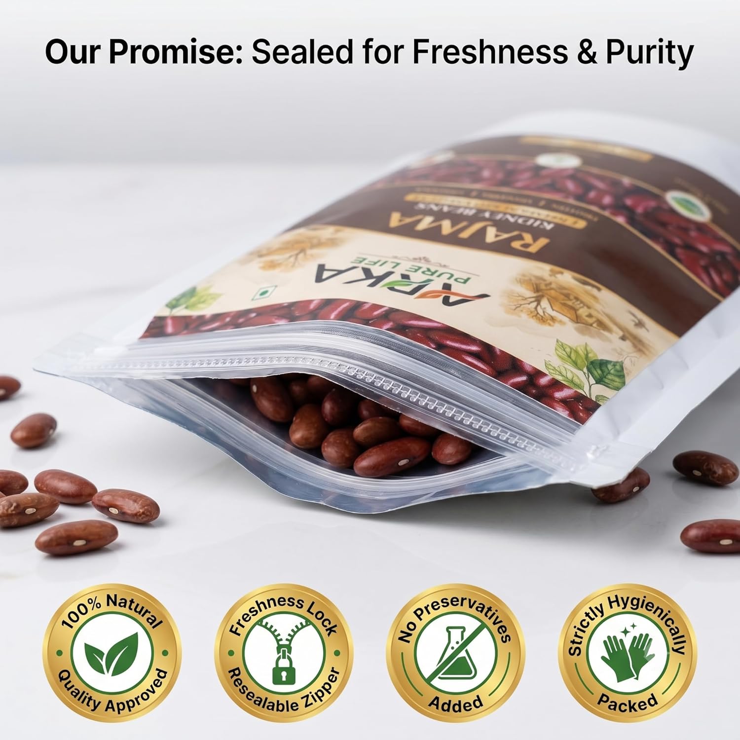 Organic Red Bean Rajma 500g 6 Organic Red Bean Rajma 500g - Image 6