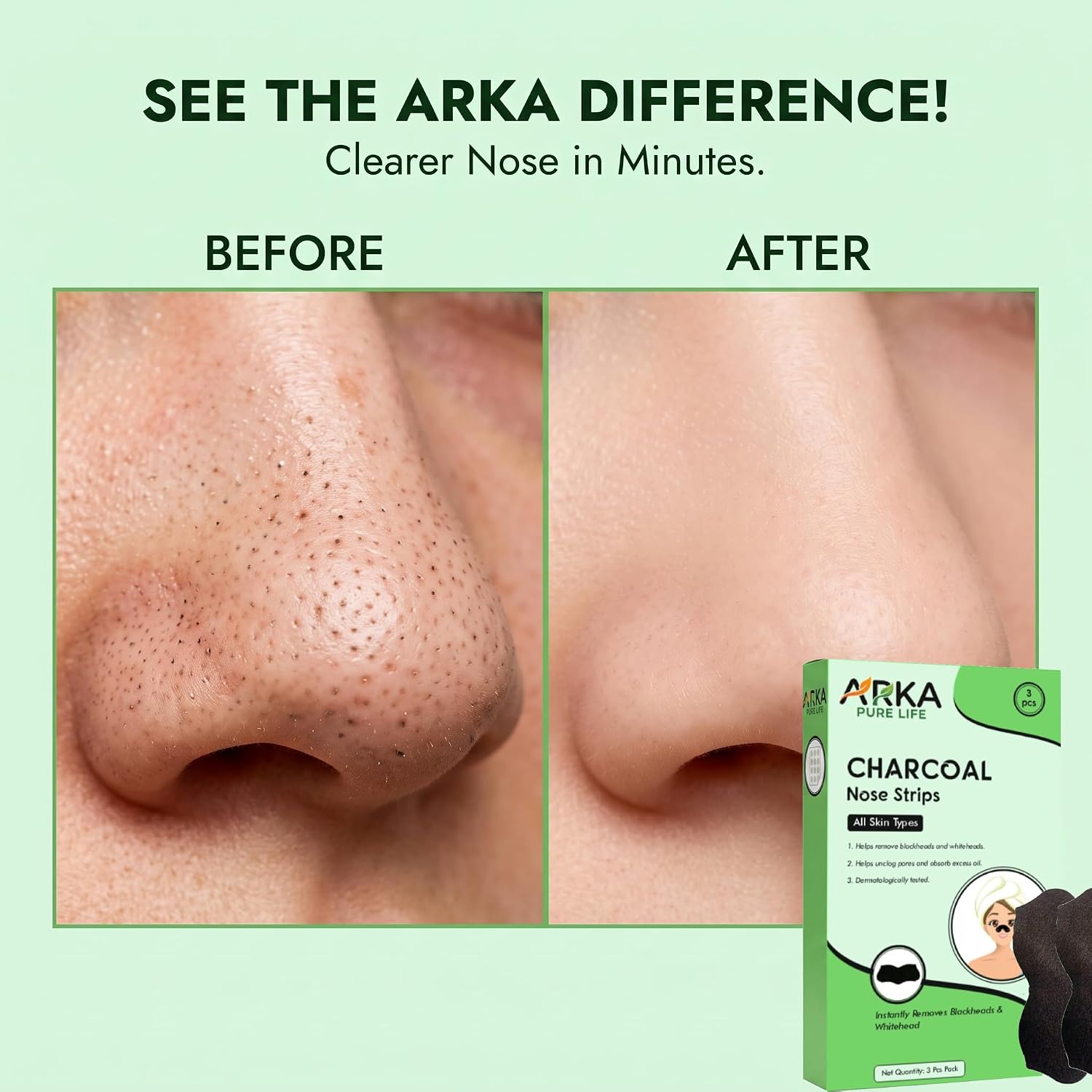 Charcoal Nose Strips, 3 Strips 3 Charcoal Nose Strips, 3 Strips - Image 3