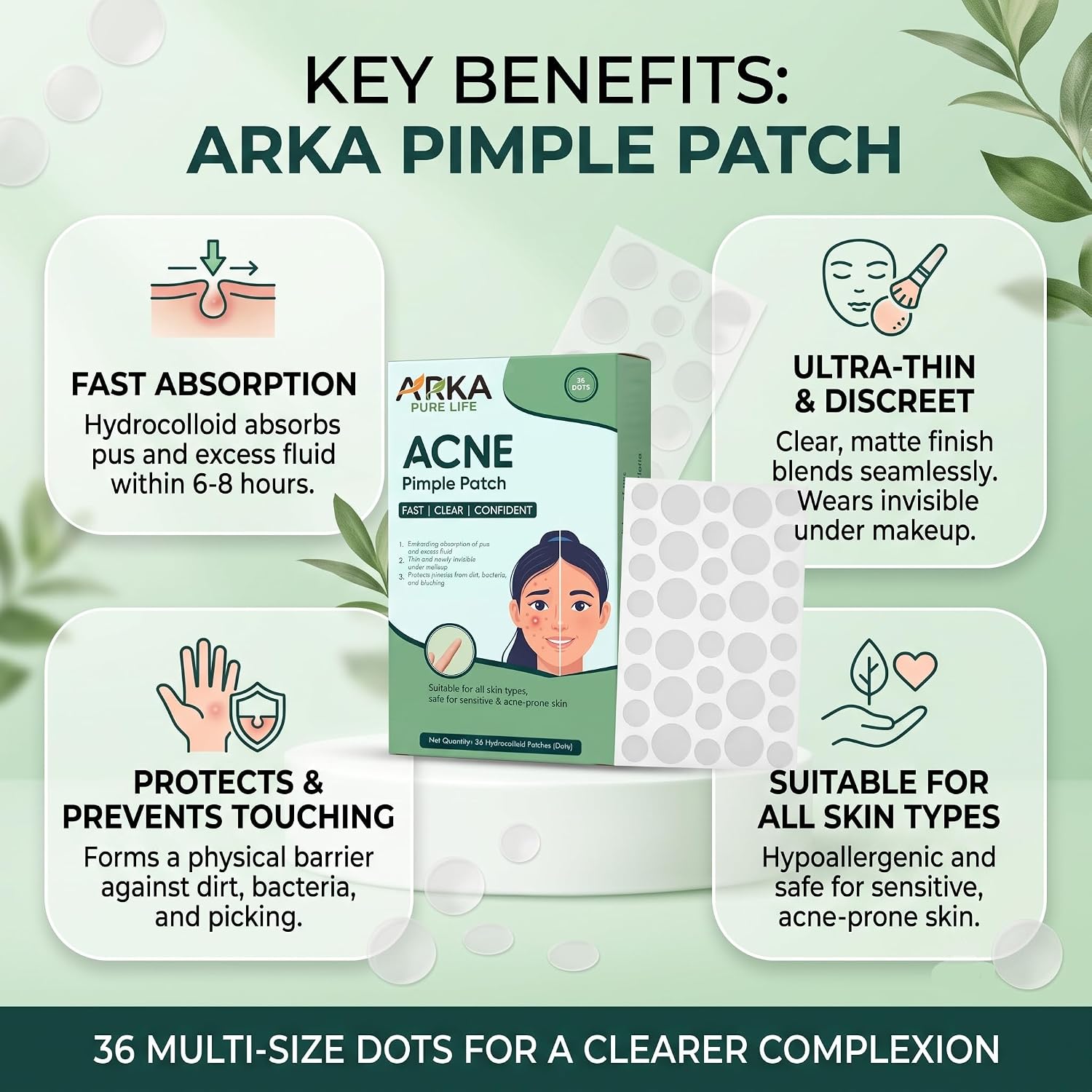 Acne Pimple Patch, 36 Dots 3 Acne Pimple Patch, 36 Dots - Image 3