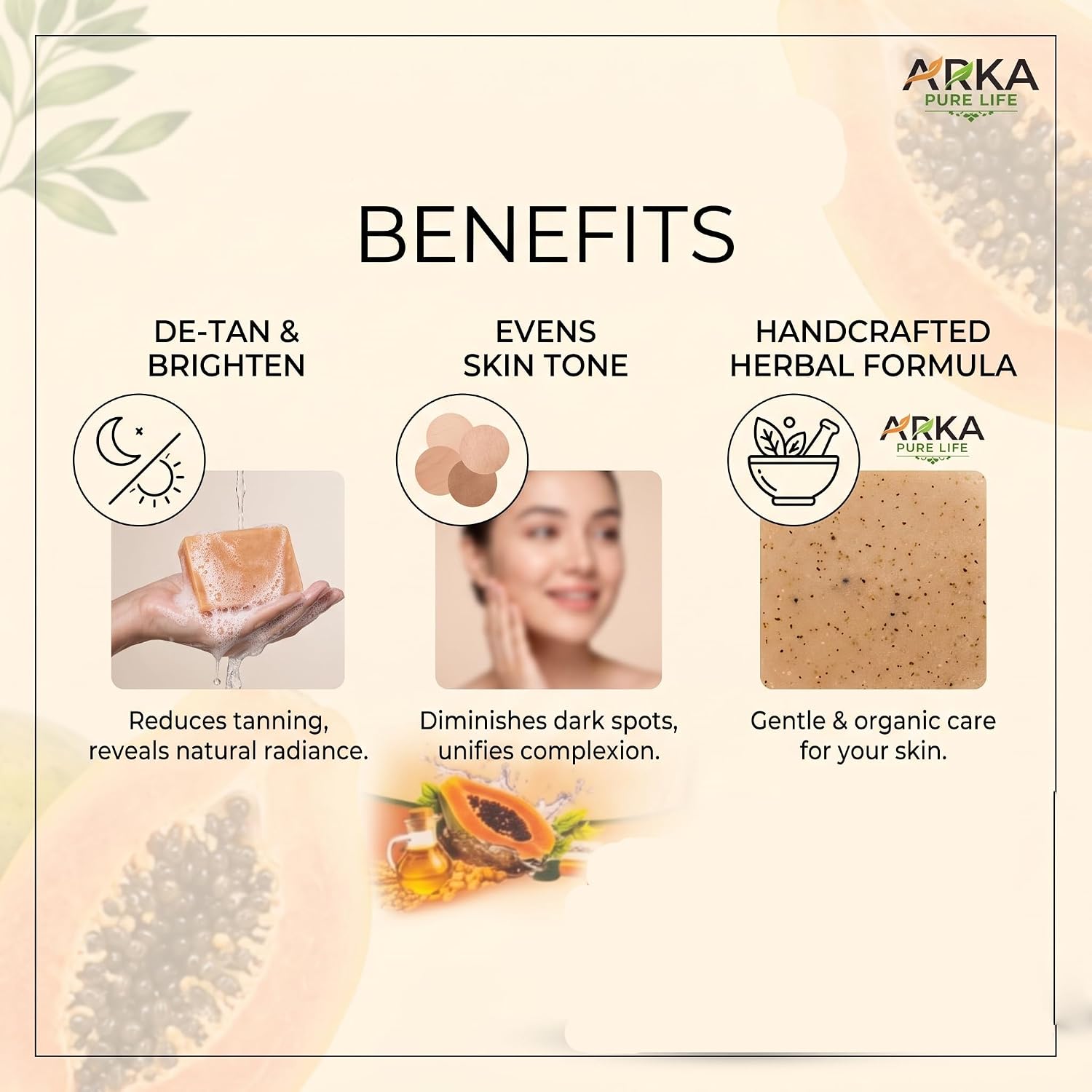 Skin Brightening Face & Body Papaya Soap - 100g 4 Skin Brightening Face & Body Papaya Soap - 100g - Image 4