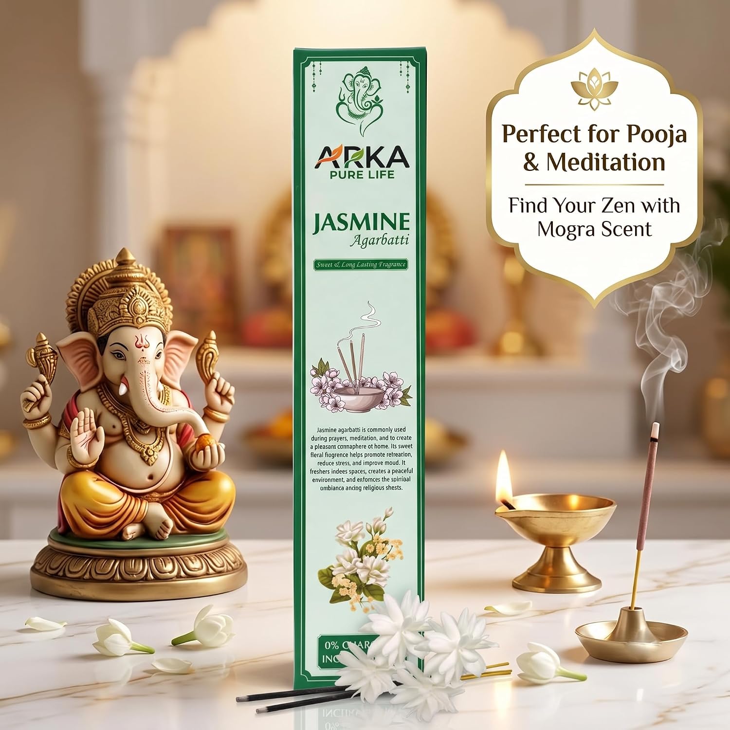Jasmine Incense Sticks, 100g 5 Jasmine Incense Sticks, 100g - Image 5